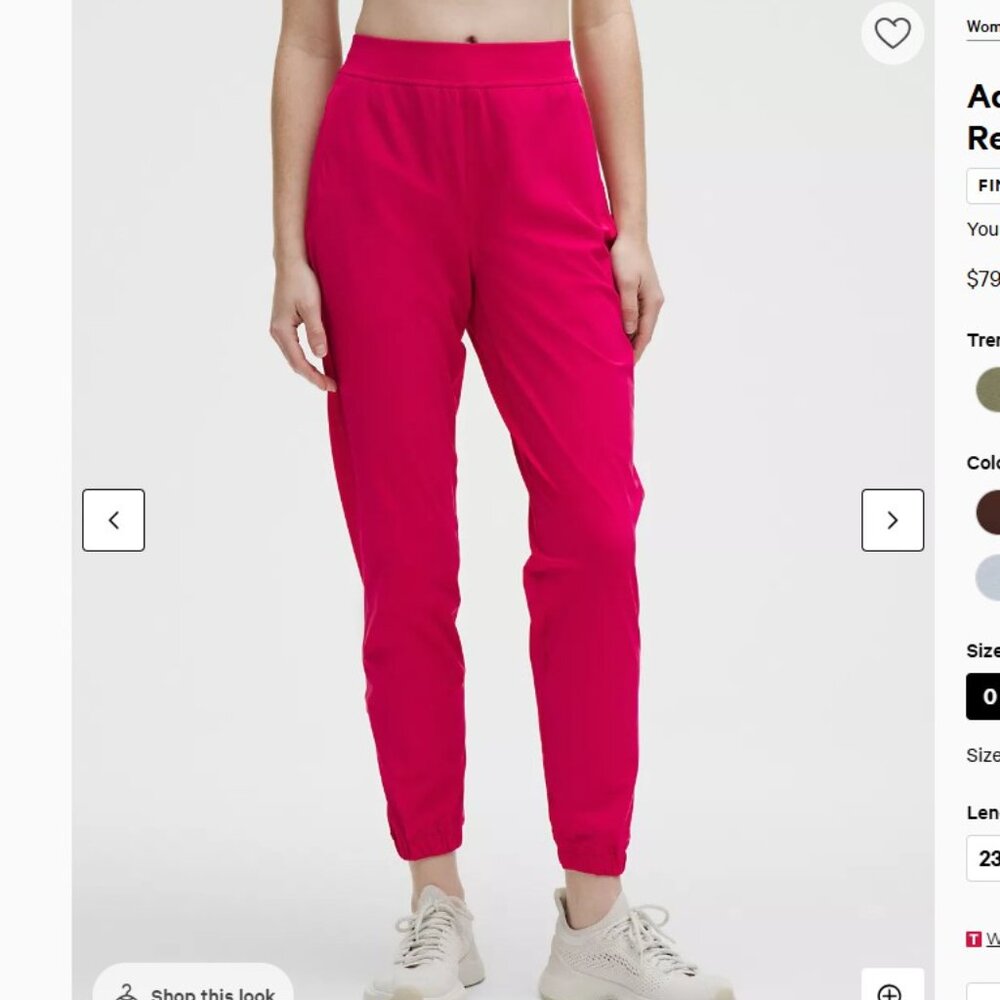Lululemon Athletica Pink DragonFruit Adapted State HR Jogger Regular 4 - Picture 2 of 6